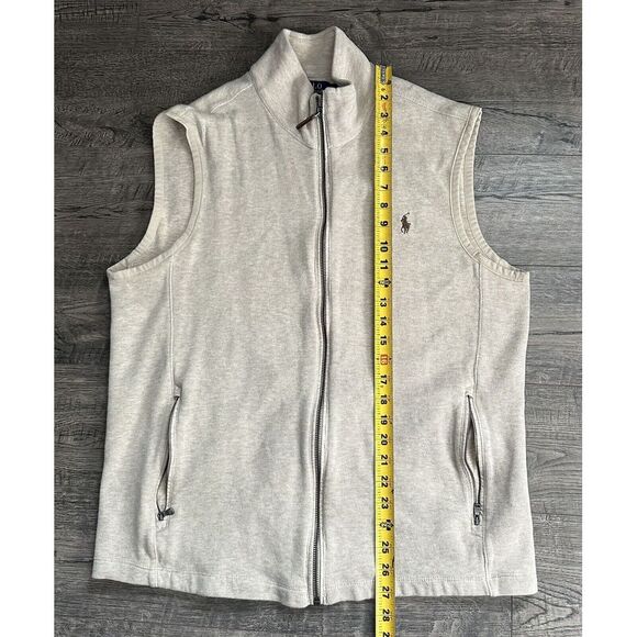 Ralph Lauren Polo Sweater‎ Vest Mens Large Beige Cardigan Full Zip Sleeveless L - Picture 5 of 7